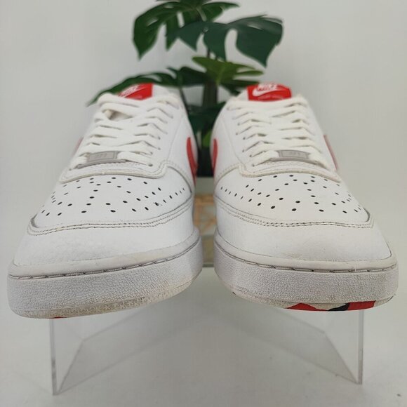 Nike Men's Court Vision Low White Leather Sneakers DM7588-100 Size 10.5 - Picture 2 of 8